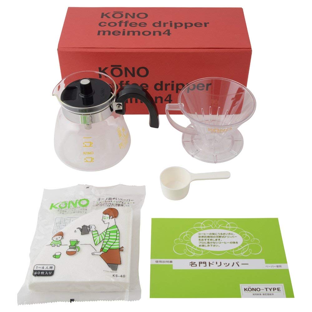 KONO ドリッパーセット コーノ kono式 コーノ式 珈琲サイフォン 日本製 プロも愛用する コーヒー ドリッパー (4人用)