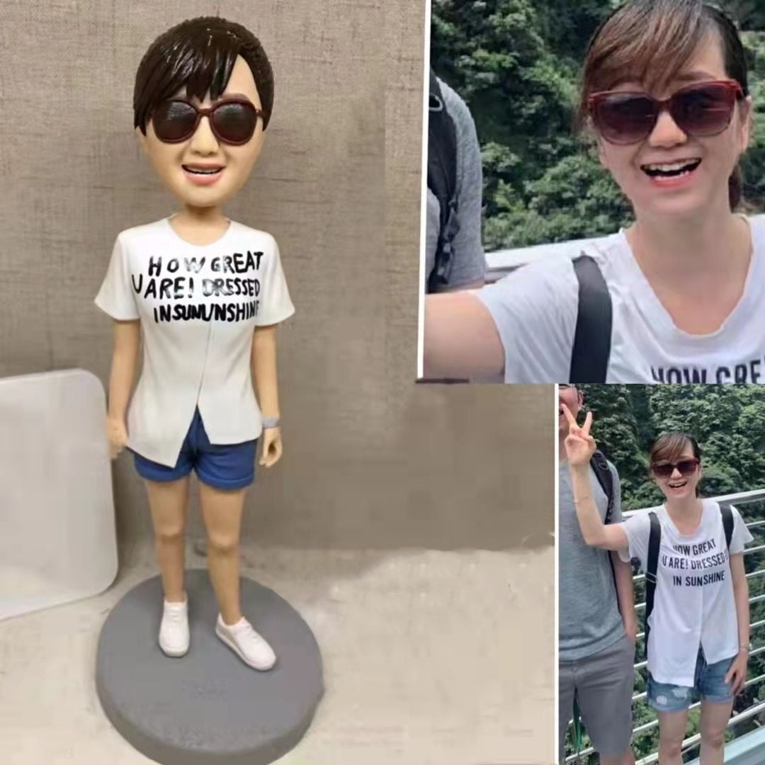 【オーダーメイド】3D肖像画 似顔絵 人形 フィギュア 彼氏 彼女 誕生日 ケーキトッパー 記念日 カップル 友達 プレゼント