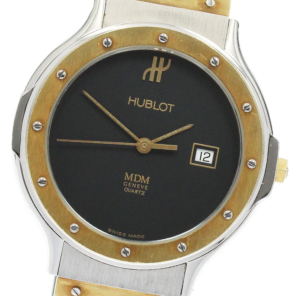 ウブロ HUBLOT 140.10.2 MDM K18YGベゼル デイト クォーツ レディース _906069【中古】