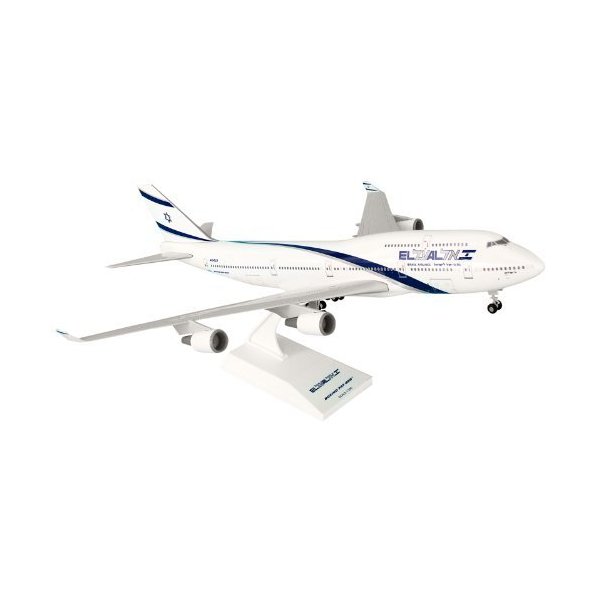 Daron Skymarks El Al 747-400 Airplane Model Building Kit with Gear, 1/200-Scale 並行輸入品