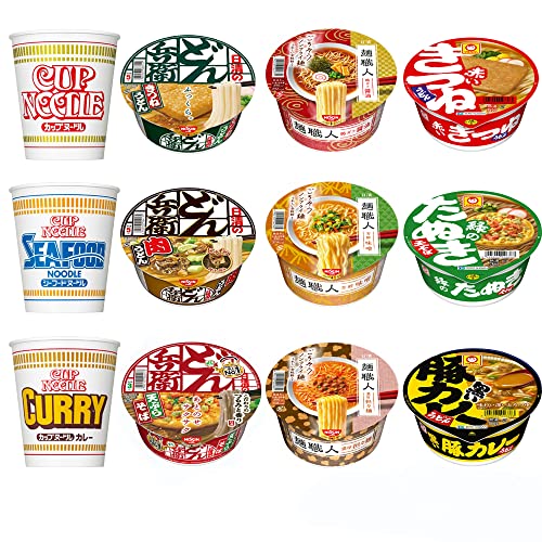 日清 東洋水産 カップ 麺 ラーメン うどん そば 12種 詰め合わせ アソート セット【商標登録番号 第6662120】 (12種 どん兵衛 天ぷらそば 入り)