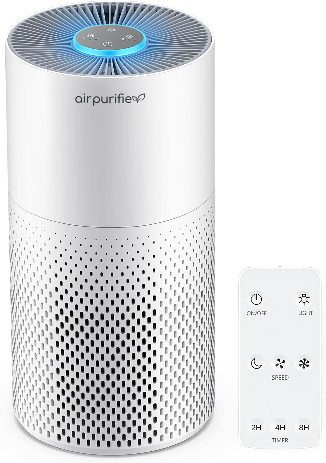 Afloia 空気清浄機 小型 30畳 【遠隔操作可能&七色ライト付き】 花粉/タバコ/ペットの毛 hepa フィルター 3段階風量切替 花粉症 たばこ用 強力 6畳/8畳/10畳 部屋用 卓上