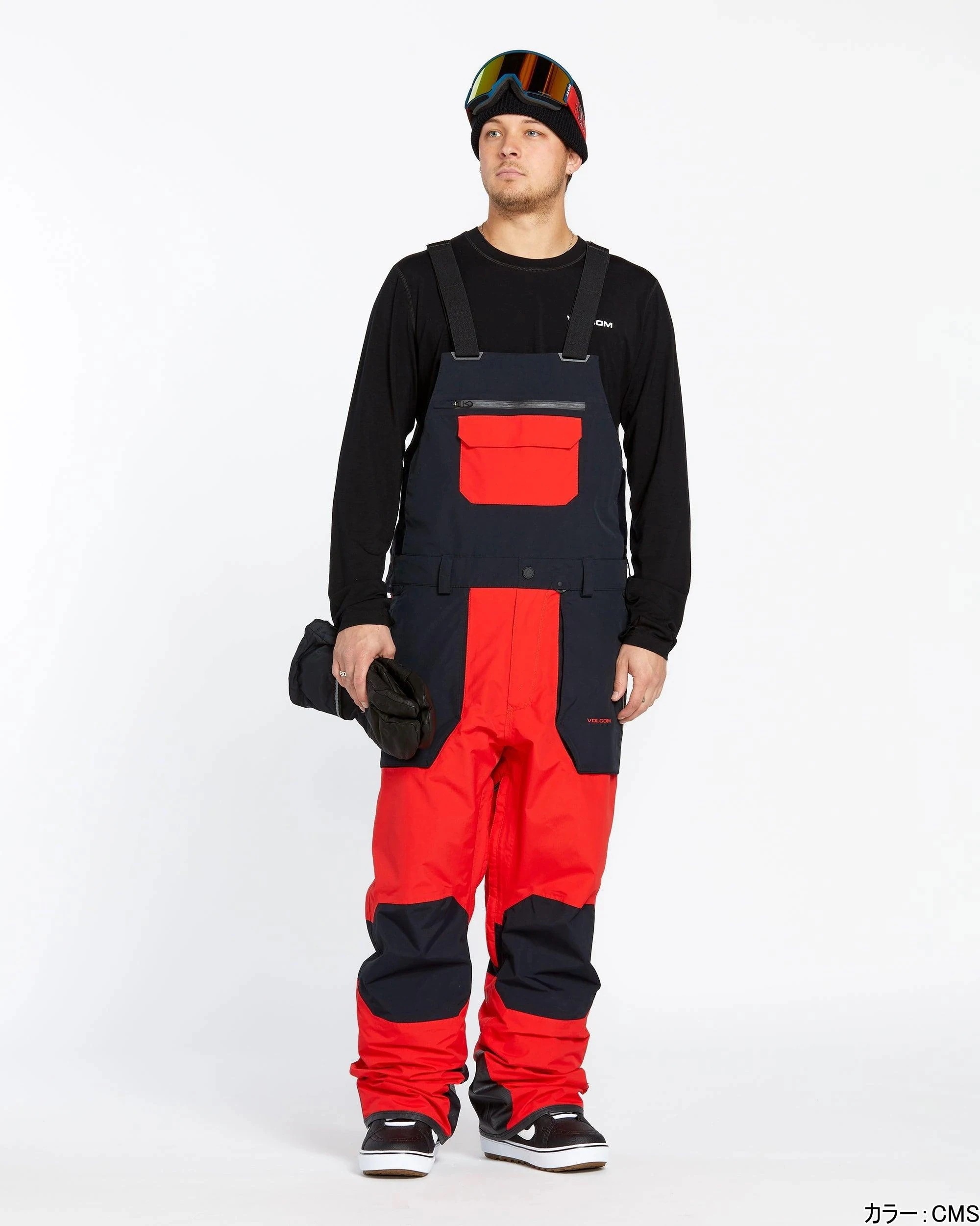 【OUTLET】Mens Rain Gore-Tex Bib Overalls - Crimson