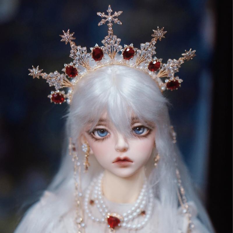 BJD ドールアクセサリー クラウン カチューシャ レッド 1/3/70cmサイズ人形通用ドール髪飾り