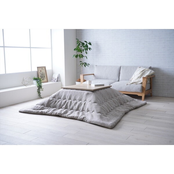 1182060320111 こたつ布団 単品 北欧テイスト ジャパンディテイスト 和小紋 グレージュ 正方形 約190×190cm メーカー直送