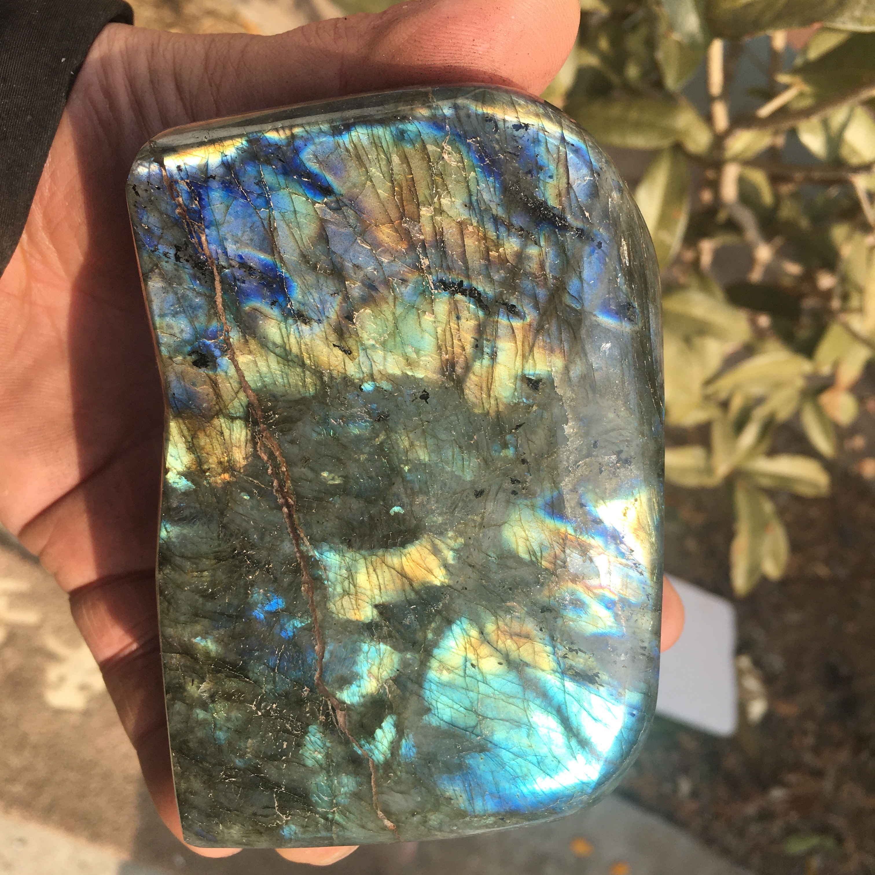 天然拉长石，天然水晶 880g