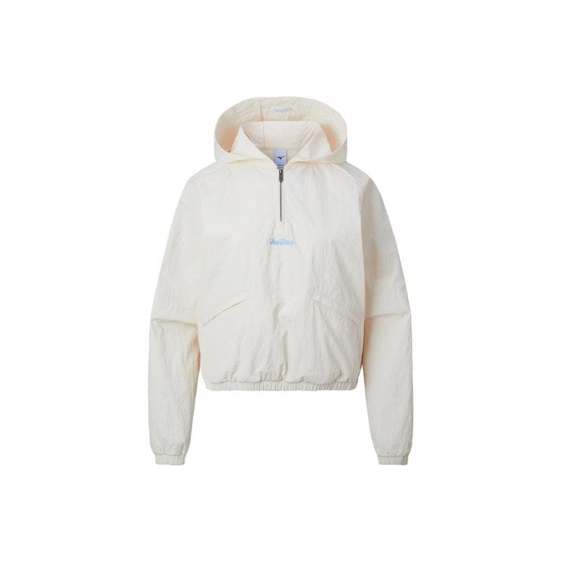 女性ウーブンクロップアノラック刺繍ナイロンツイル生地32YE475048