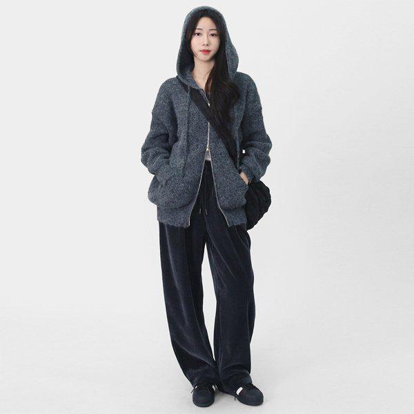 女性冬セミカーブベルベットコールテンワイドトレーニングパンツLOCEP001