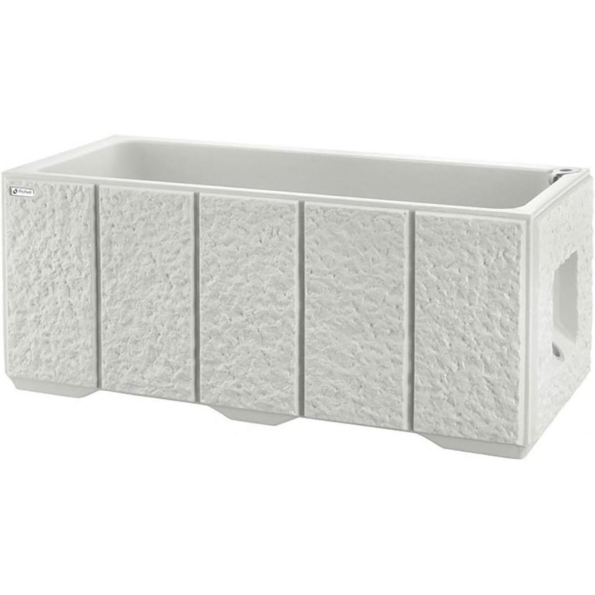 【I】【法人限定】リッチェル タウンプランターWS 100型 石はだ サンドグレー 大容量 底面給水機能付き【北海道・沖縄・離島 配送不可】