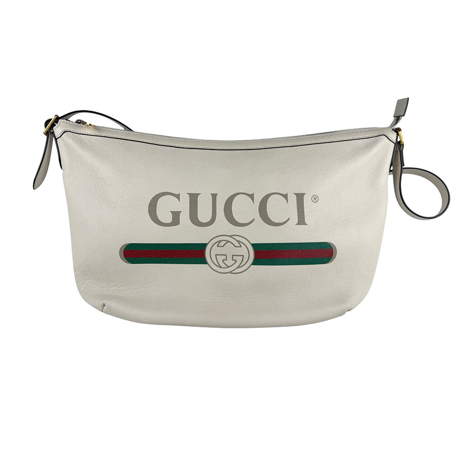 グッチ GUCCI ショルダーバッグ ハーフムーン レザー アイボリー ユニセックス 523588 z6446