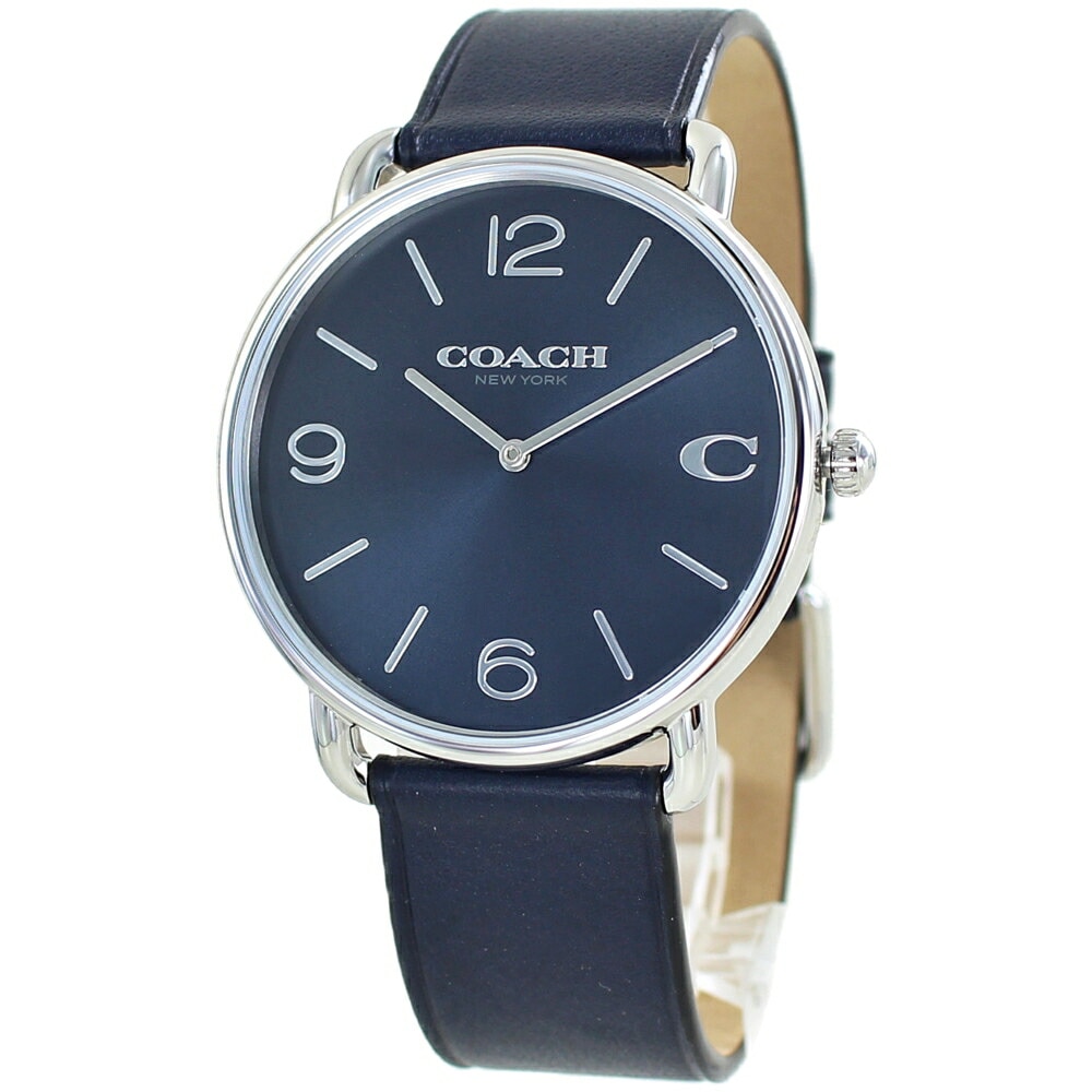 コーチ 腕時計 手表 メンズ 革ベルト ネイビー エリオット シンプル スリム 薄型 おしゃれ 20代 30代 40代 男性 誕生日 記念日 プレゼント 男性向け ギフト クリスマス プレゼント
