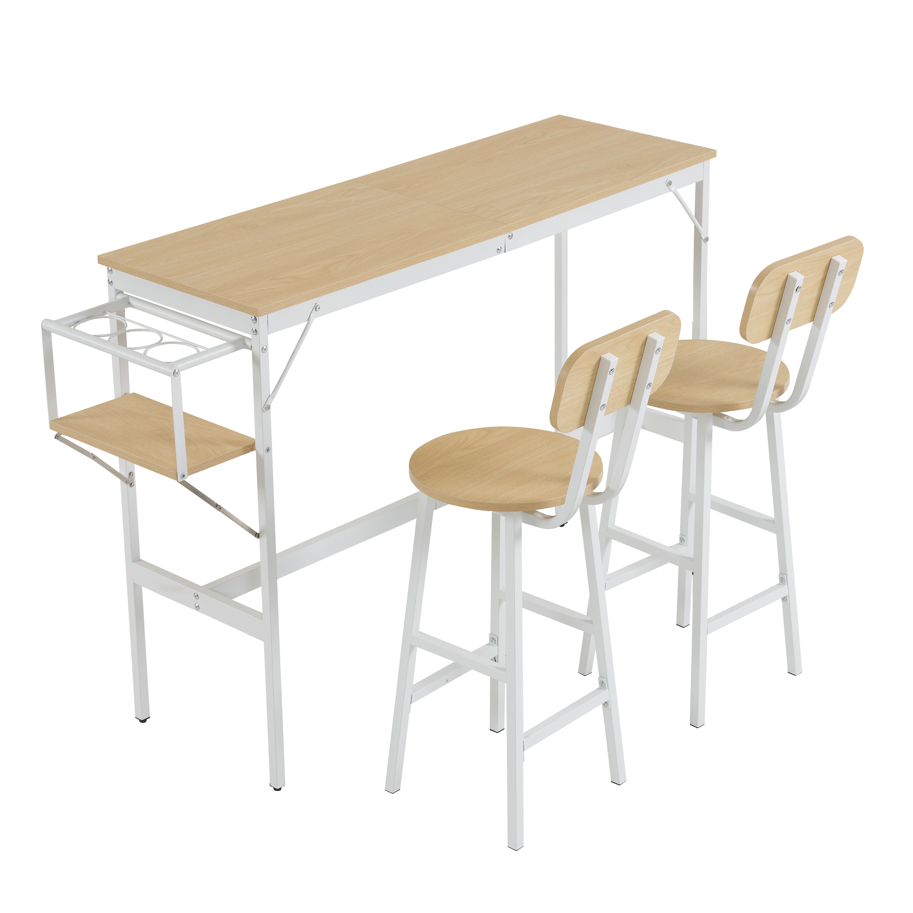 【国内発送】209【ナチュラル】新発売 カウンターテーブル スツール 3点セット ハイテーブル 木製 カウンター 木製 モダン 北欧 シンプル ダイニングテーブルセット 省スペース おしゃれ