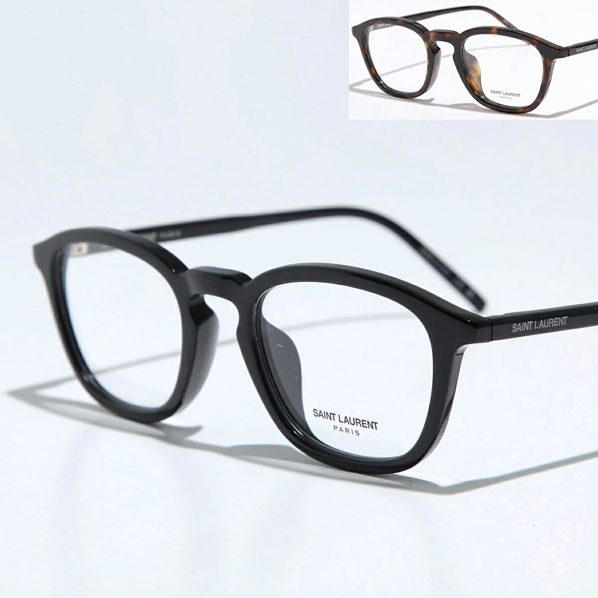 SAINT LAURENT サンローラン メガネ SL 793/J レディース ウェリントン型 セルフレーム フルリム ロゴ 黒縁 めがね 眼鏡 アイウェア カラー2色 【mega】