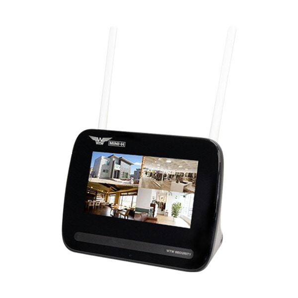 塚本無線 WTW-EG2214B-2TB ブラック 7インチタッチパネルディスプレイ一体型 4ch NVR イーグルミニスタンド