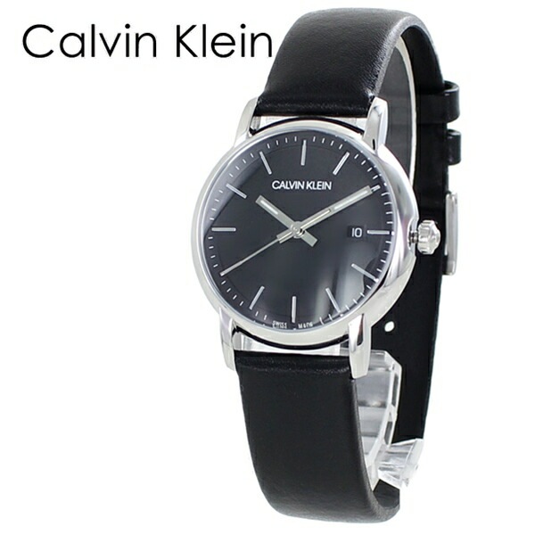 訳あり BOX無し 収納ケース付き 1本用 レディース カルバンクライン 時計 シンプル 黒 腕時計 手表 贈り物 プレゼント ギフト 誕生日 記念日 大学生 仕事 就職祝い 卒業祝い 入学祝い ブラ