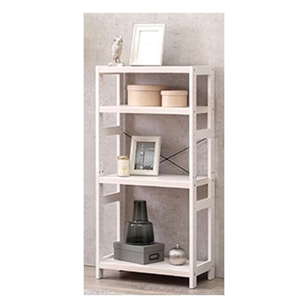 ラック ホワイトウォッシュ 4段収納 幅60×奥行30×高さ120cm MCC-6035WS 8,125円