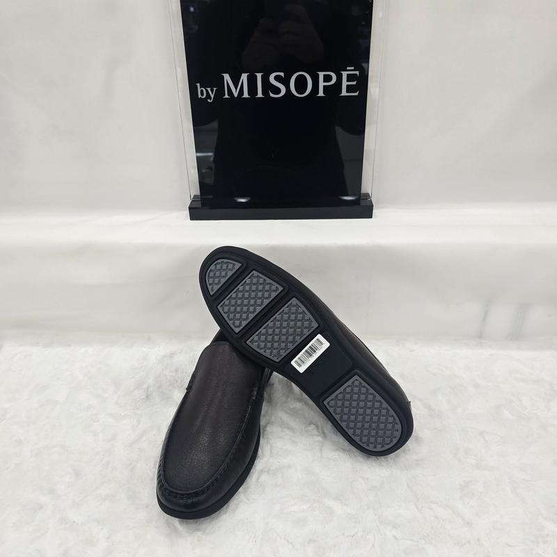 By 男性 シンプル 無地 ローファー 122HT337SH202 DBROWN 4 JJ