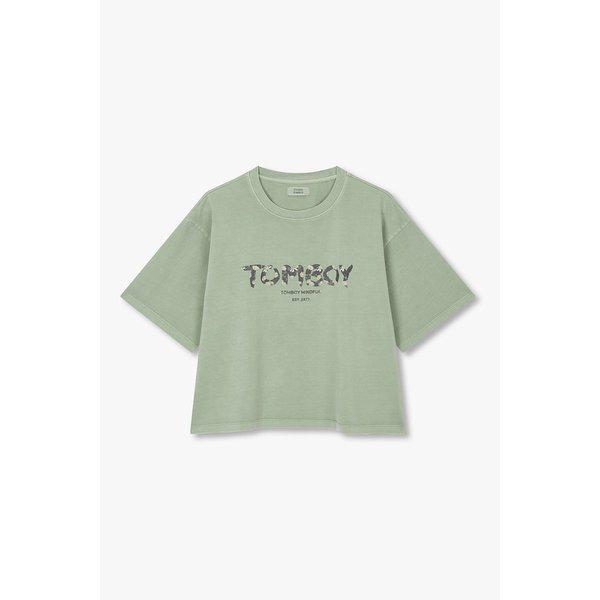 TOMBOY レタリング クロップ 半袖 Tシャツ 9176322972049