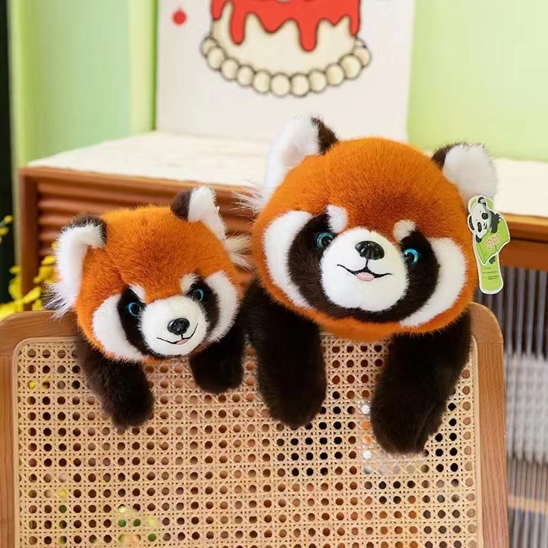 趣味アライグマぬいぐるみ抱き枕ぬいぐるみかわいい腹ばいに寝る無邪気なジャイアントパンダのぬいぐるみ斜め掛けバッグ