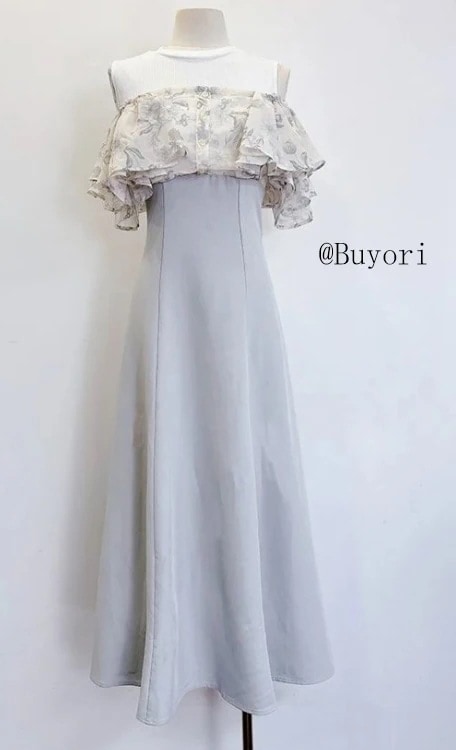 【限量发售！！】25のモデルは腰を収めてやせて見えますの甘いリボンを結んでレースのドレスをつなぎ合わせて長いスカートの婦人服 4,562円