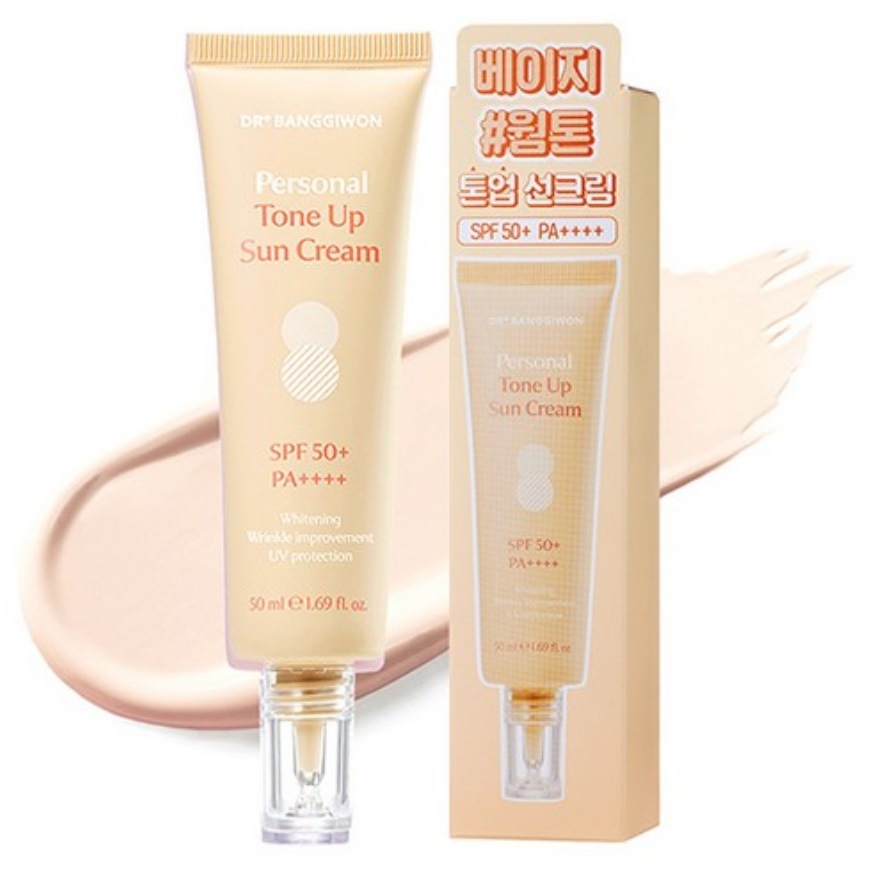 ドクターバンギオン ベージュ ウォームトーン アップ 日焼け止め SPF50+ PA++++, 50ml*1ea (オーダーメイドトーンアップ/密着トーンアップ/紫外線遮断/混合紫外線遮断剤/塗り心