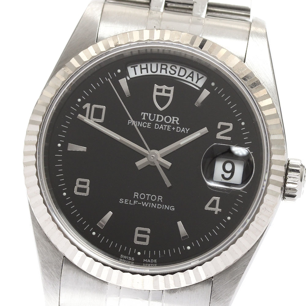 チュードル TUDOR 76214 プリンス デイトデイ WGベゼル 10Pダイヤ 自動巻き メンズ _901259【中古】