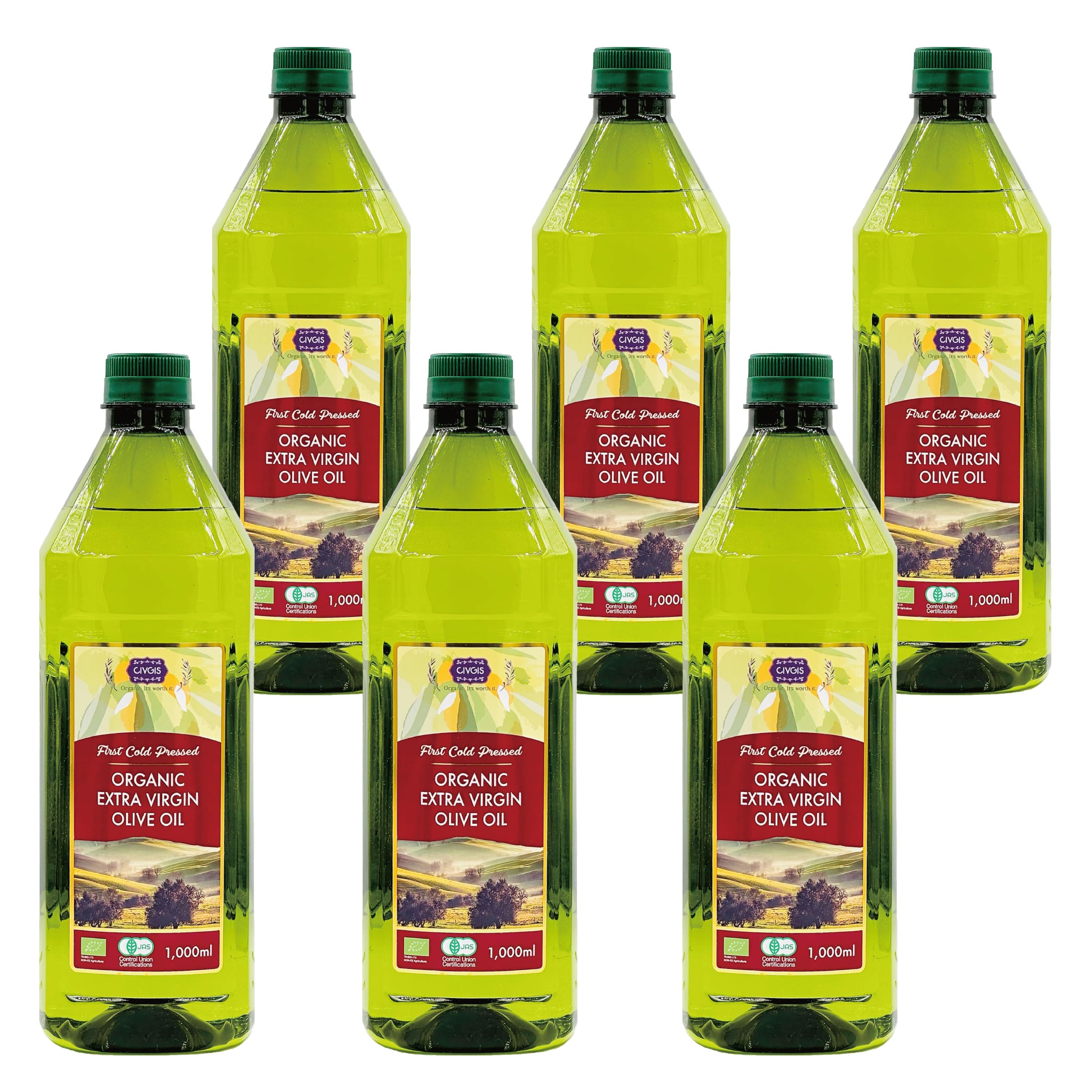 オーガニック エキストラバージン オリーブオイル【大容量1リットル】1,000ml【有機JAS認定・EUオーガニック】Organic Extra Virgin Olive Oil 1,000ml『チブ