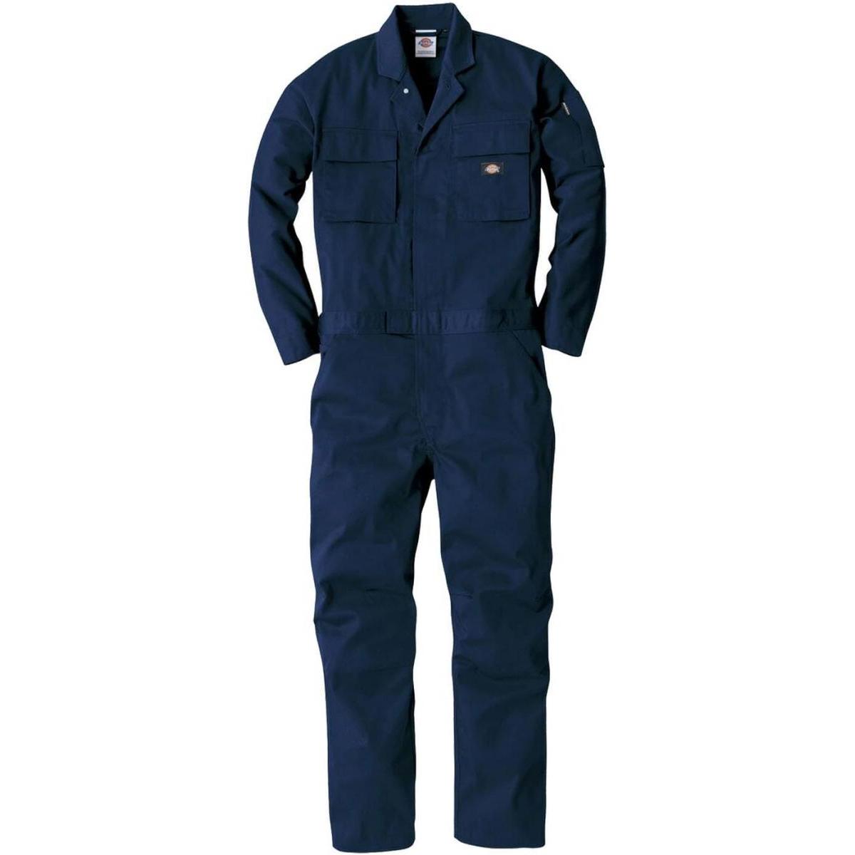 コーコス ディッキーズ Dickies T/Cストレッチツナギ LL ネイビー LLD-766 作業服 作業着 長袖 メンズ レディース つなぎ 作業衣料