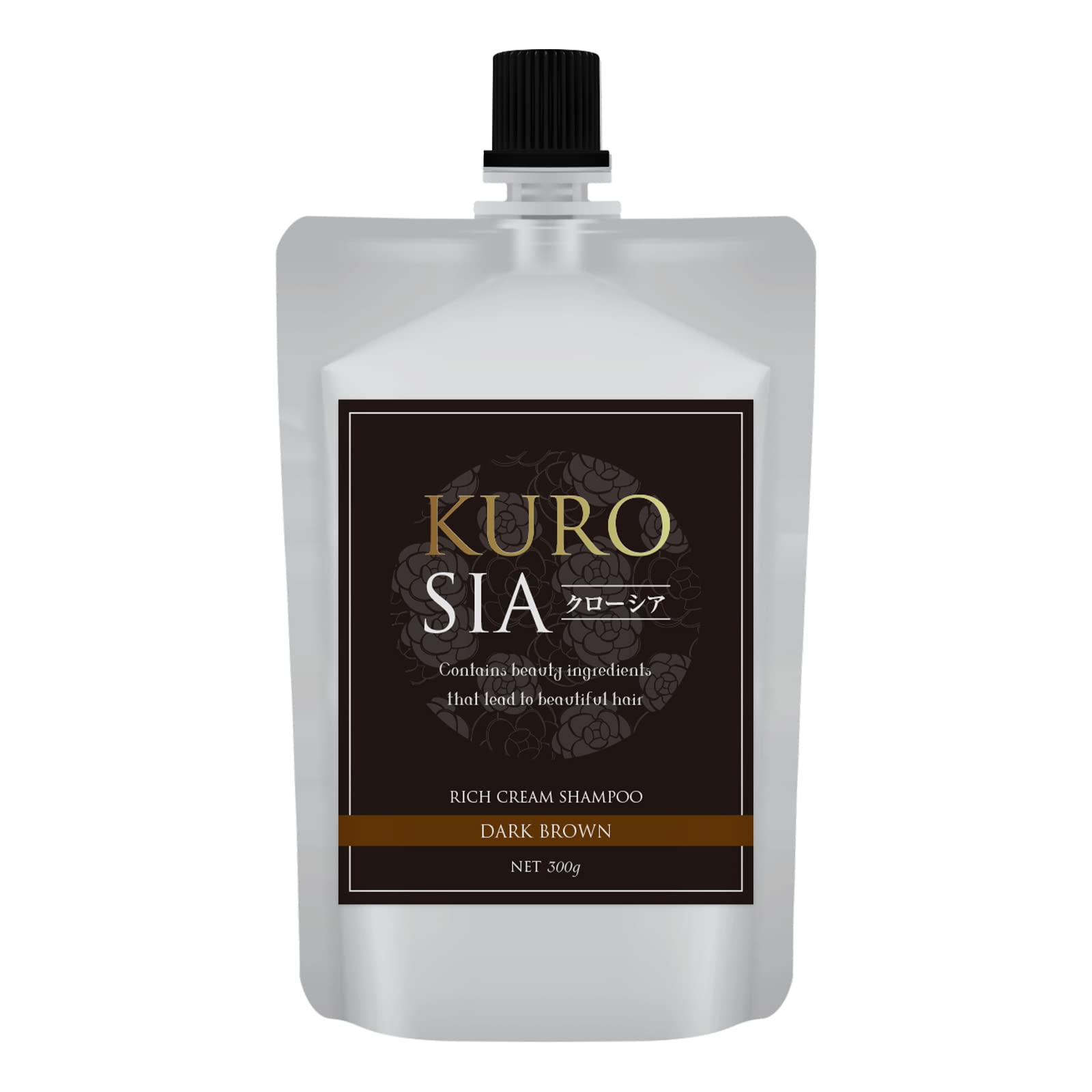 クローシア クリームシャンプー ダークブラウン300g 白髪用ヘアマニキュアトリートメント