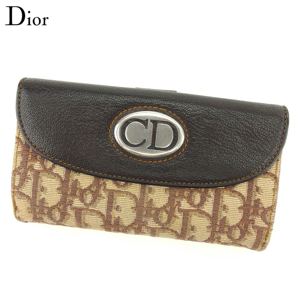 ディオール 長財布 Ｗホック トロッター Dior 中古 T9019