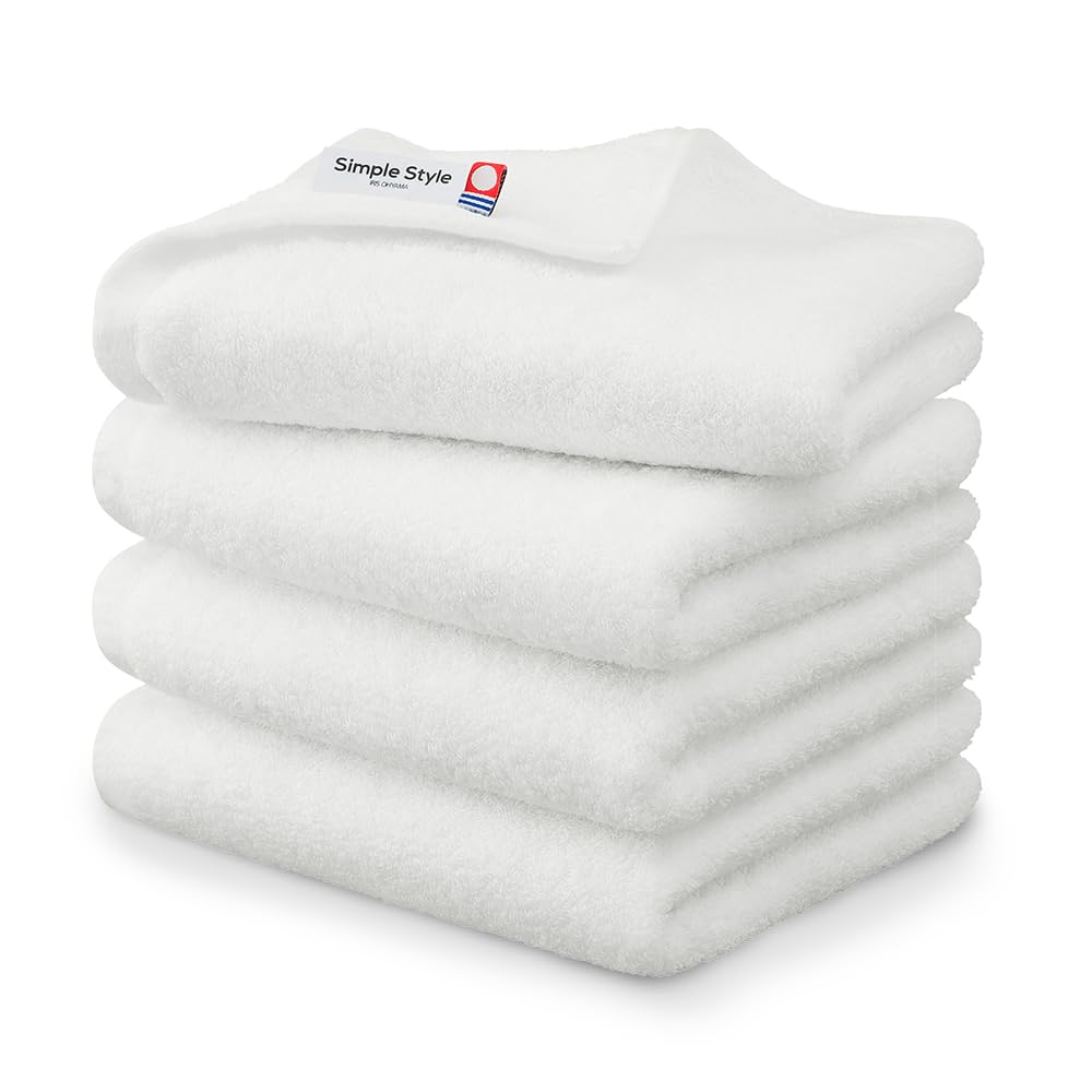 【お祝いギフトにも】【今治タオル】アイリスオーヤマ 高密度ボリュームタッチ フェイスタオル ホワイト 4枚セット シリーズ最高密度の高い吸水性 抗菌防臭加工で厚手でも臭くなりにくい設計 双糸パイルで耐