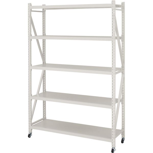 ボルトレスラック 4D 約W129xD40.5xH188.5cm アイボリー 組立品