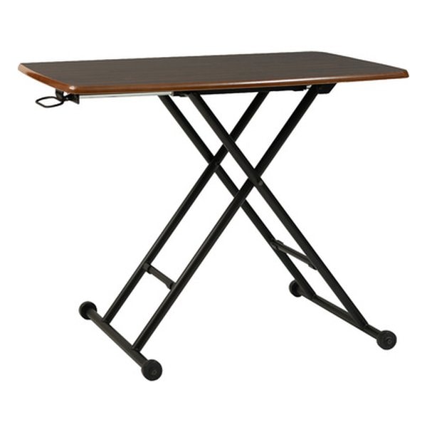 昇降テーブル ブラウン 幅90×奥行き55×高さ11.5-70cm PT-530BR