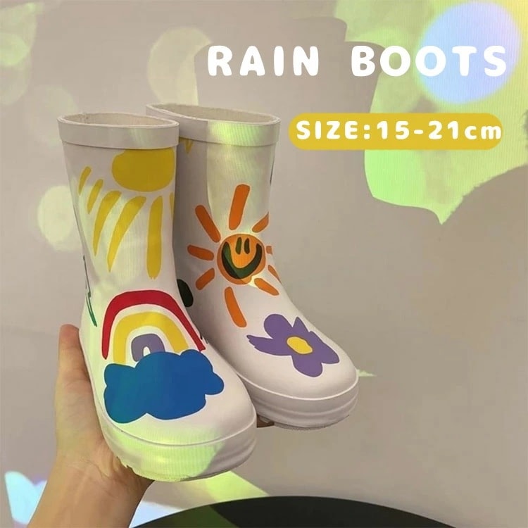 レインブーツ キッズ 女の子 男の子 軽量 絵柄 レインシューズ 子供 長靴 通園 通学 梅雨対策 ベビー ショート丈 雨靴 可愛い 防水 防滑ソール 通園 通学 アウトドア 遊び 完全防水 雪遊び