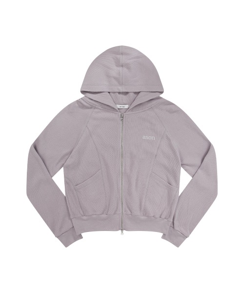 【AS"ON】 BUNNY TRAINING HOOD ZIP-UP / PINK 正規品