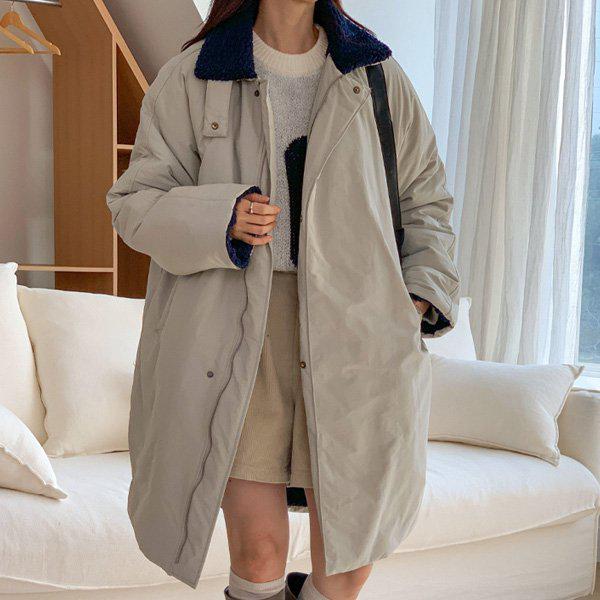 Hスタイル(NB)ウィズボグルボグルサファリ 冬 女性 ビッグサイズ フリース ボア サファリ 野上 コート アウター