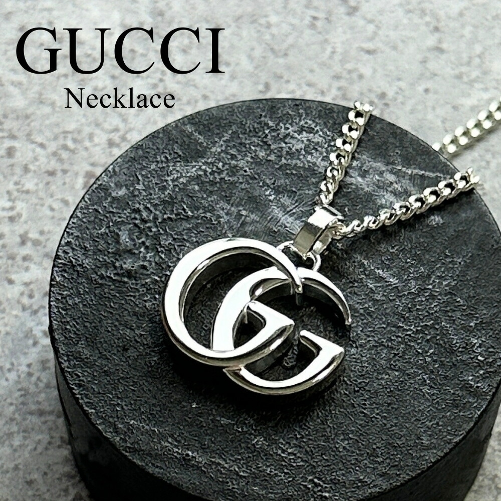 GUCCI グッチ ネックレス メンズ レディース ダブルG マーモント ペンダント シンプル 大人 高級感 シルバー 925 ユニセックス アクセサリー ジュエリー ブランド ギフト プレゼント 彼
