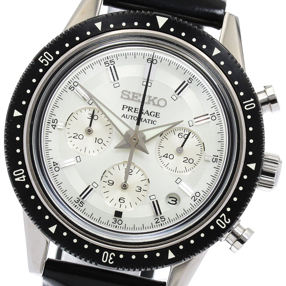 セイコー SEIKO SARK015/8R48-00M0 プレサージュ クロノグラフ 55周年記念限定モデル スモールセコンド 自動巻き メンズ 良品 _903126【中古】