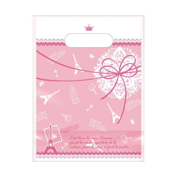 （まとめ） タカ印 デコラパック S W160H210+D90mm パリ ピンク 35-3453 1パック（50枚） 5セット