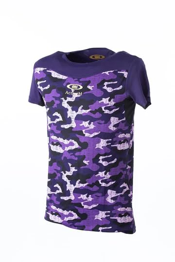 [アクティブーム] ActiveM 【半袖】 アンダーシャツ コンフォートインナー カモ柄シリーズ (パープル, L)