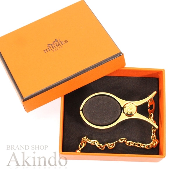 【新品・未使用】エルメス グローブホルダー フィルー ゴールド チェーン付き 手袋ホルダー HERMES メンズ レディース バッグチャーム プレゼント ブランド 定番 人気