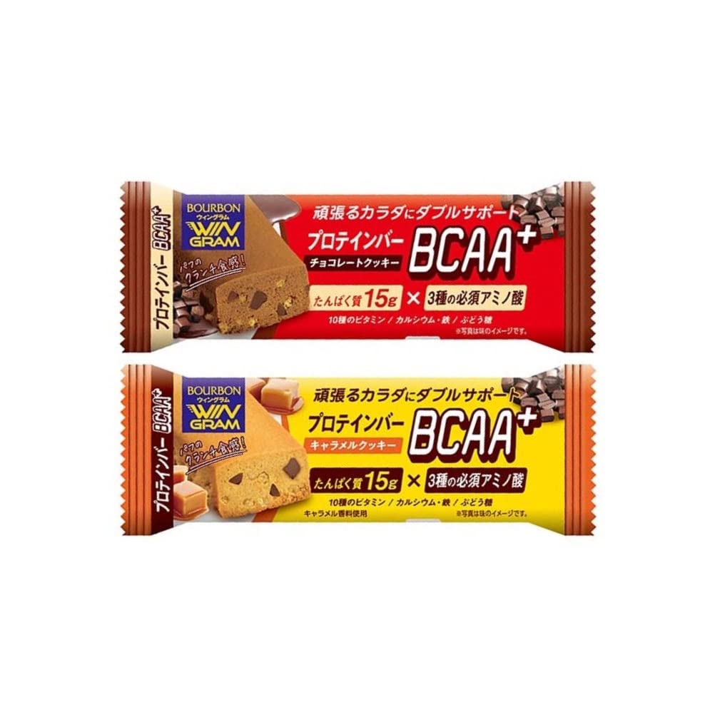 ブルボン プロテインバー BCAA+ 40g×36個セット (チョコレートクッキー＆キャラメルクッキー) ×各18個 5,184円