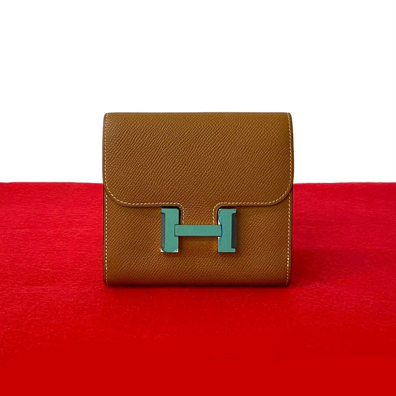 コンスタンス コンパクト二つ折り財布 ヴォーエプソン ブラウン 31539