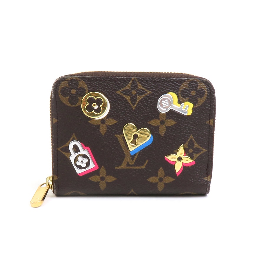 ルイ ヴィトン LOUIS VUITTON コインケース モノグラム ラブロック ジッピーコインパース モノグラムキャンバス ブラウン ユニセックス M64118 h30317f