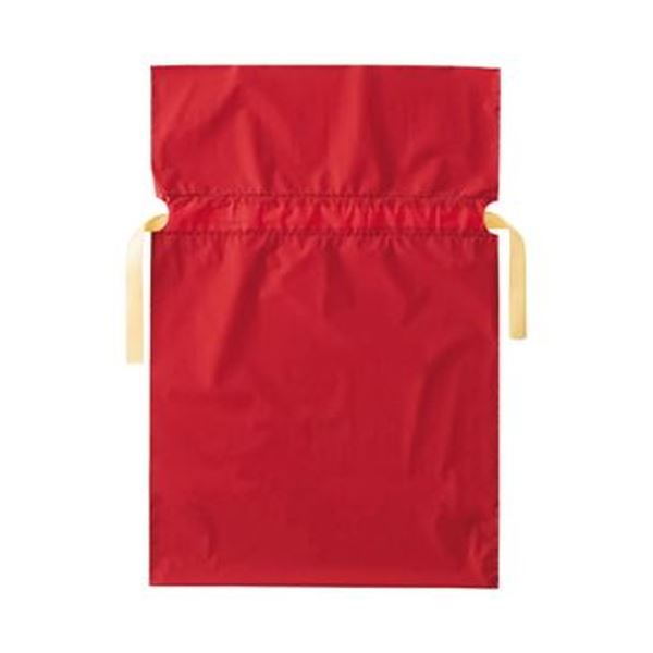 （まとめ）店研創意 ストアエキスプレス梨地リボン付ギフトバッグ レッド 24cm 1パック（20枚）10セット