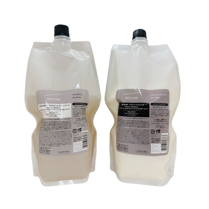 【セット品】シーソー ヘア＆スキャルプシャンプーB ＆ヘアトリートメントB 800ml レフィルシャンプー
