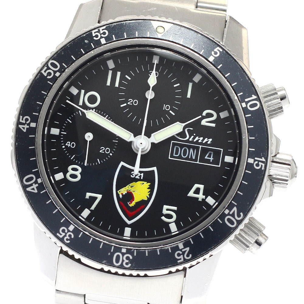 訳あり ジン Sinn 103.B.SA.AUTO.TIGER タイガー部隊 日本限定250本 クロノグラフ デイデイト 自動巻き メンズ 保証書付き_940510【中古】