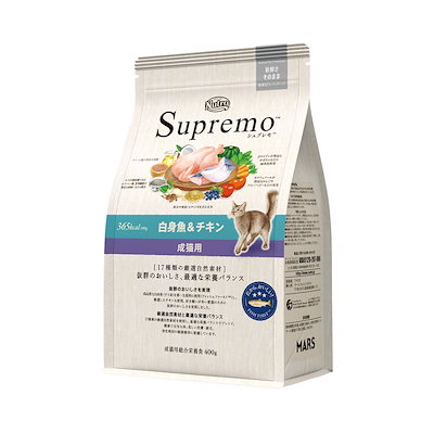 他サイト： ニュートロ シュプレモ 成猫用 白身魚＆チキン 400gの商品画像