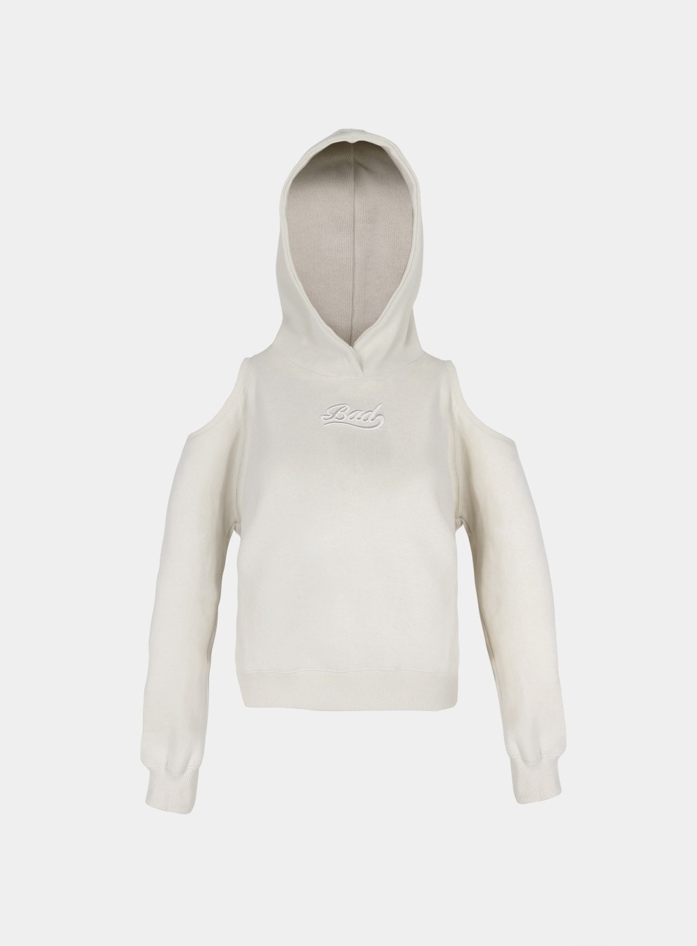 【BADBLOOD】 BEYOND SOFT CUTOUT HOODIE : CREAM