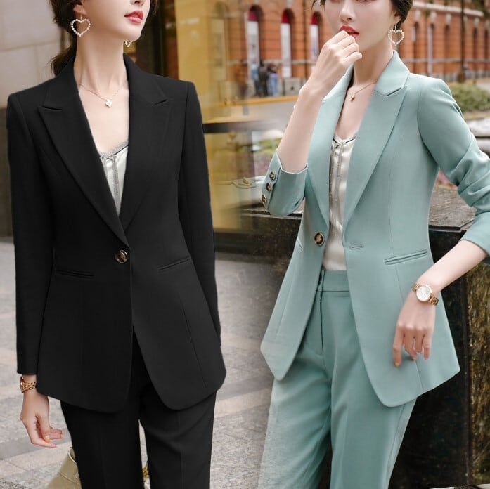 セットアップ 2点 レディース テーラードジャケット ベルベット スーツ パンツ インスタ映え 高見え 可愛い かわいい 韓国 かっこいい カジュアル 大人 上品 きれいめ シンプル クラシック ls